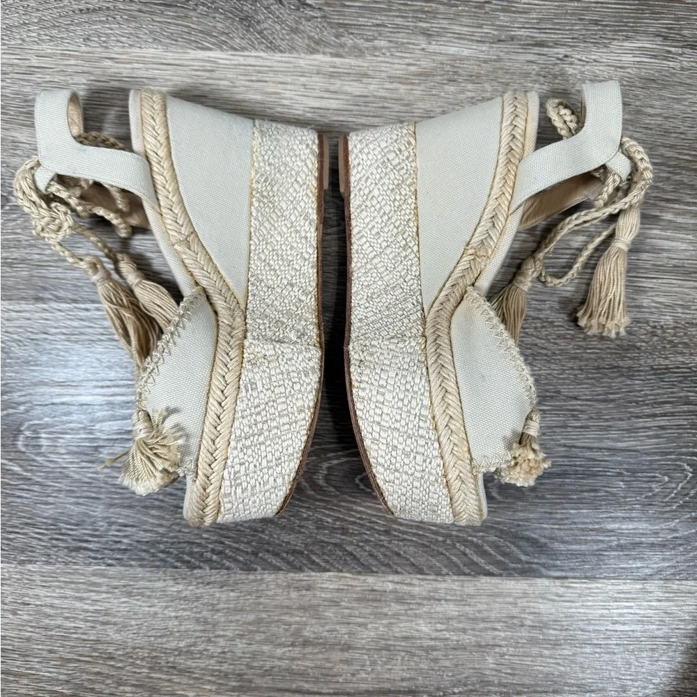 Paul Andrew Shoes Womens sz:5‎ Cream Wedge 4
